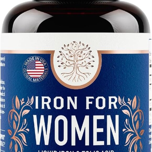Windsor Botanicals Iron for Women – Liquid Iron & Folic Acid Supplement – 2 floz - Picture 2 of 2